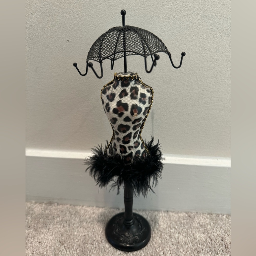 Leopard Dress Jewelry Stand